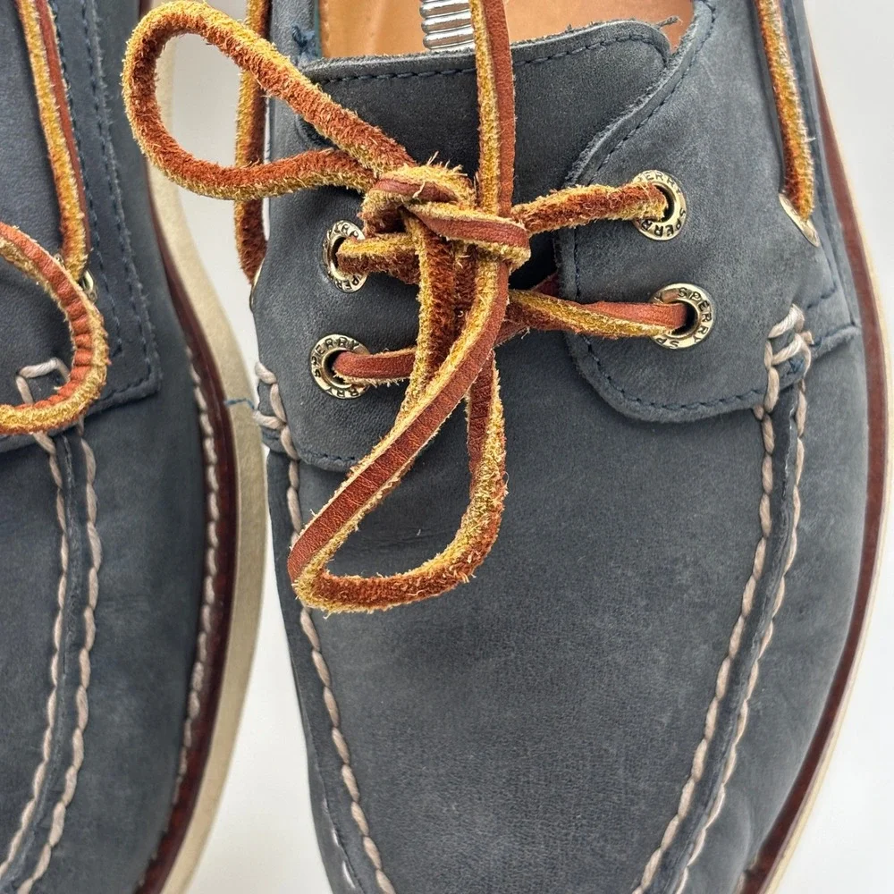 Sperry Gold Cup Boat Shoes Mens 10M Blue Leather Authentic Original Loafers